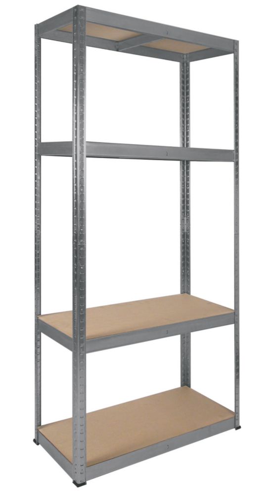 Image of RB Boss 4-Tier Galvanised Steel Boltless Freestanding Shelving 900mm x 400mm x 1800mm 