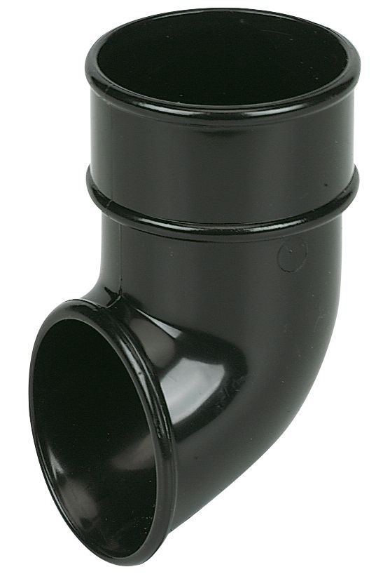 Image of FloPlast Round Downpipe Shoe Black 68mm 