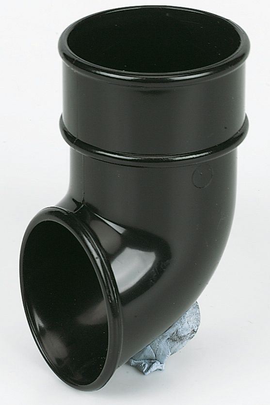 Image of FloPlast Round Downpipe Shoe Black 68mm 