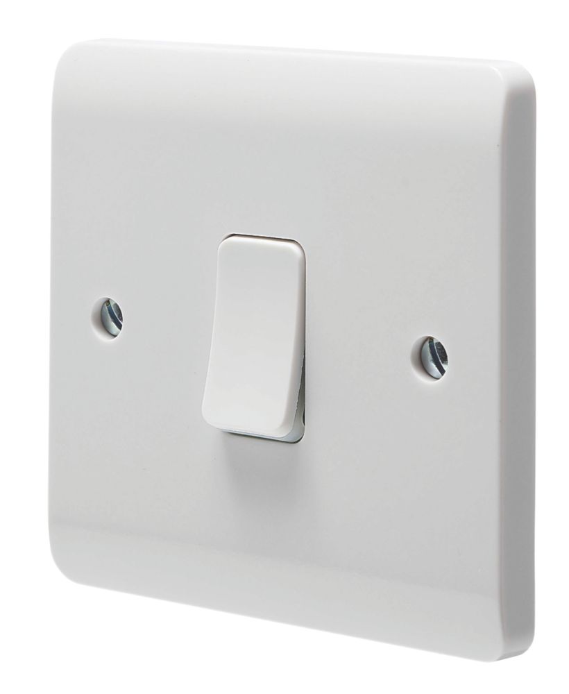 Image of Crabtree Instinct 20A 1-Gang DP Control Switch White with LED 