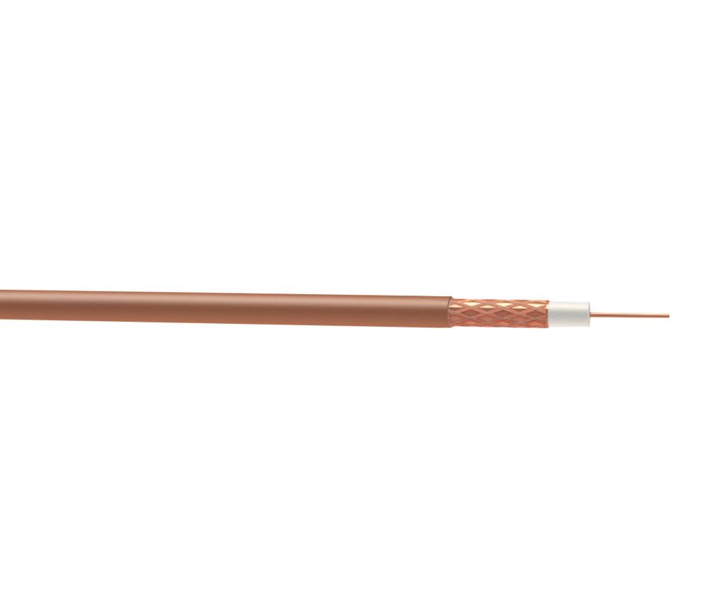 Image of Time GT100 Brown 1-Core Round Coaxial Cable 25m Drum 