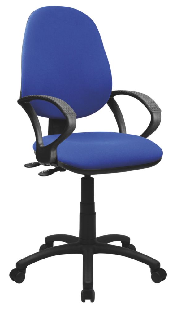 Image of Nautilus Designs Java 300 Medium Back Task/Operator Chair Fixed Arms Blue 