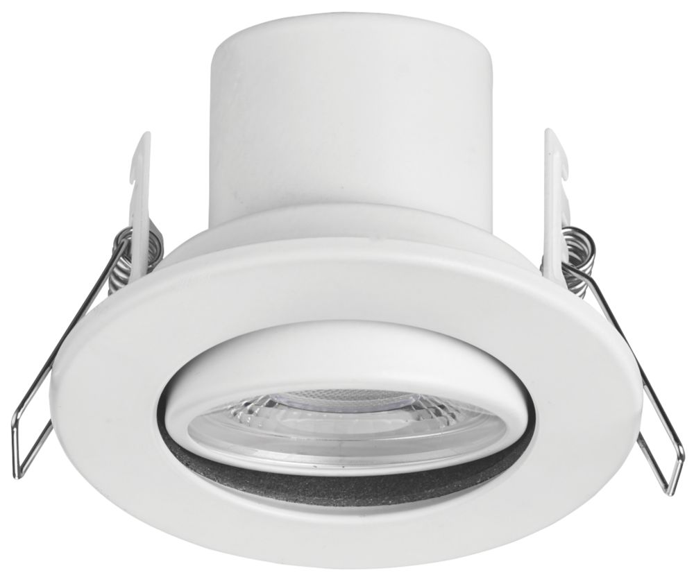 Image of LAP Cosmoseco Tilt Fire Rated LED Downlight White 5.8W 450lm 10 Pack 