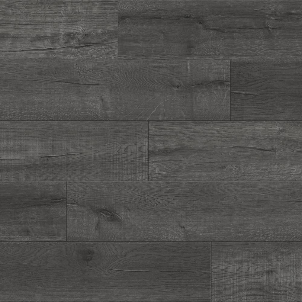 Image of Kraus Delamere Dark Grey Wood-Effect Vinyl Flooring 2.75mÂ² 