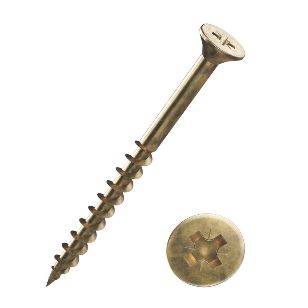 Image of Goldscrew PZ Double-Countersunk Self-Tapping Multipurpose Screws 4mm x 50mm 200 Pack 