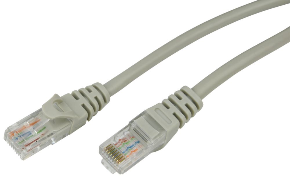 Image of Ivory Unshielded RJ45 Cat 5e Ethernet Cable 0.5m 