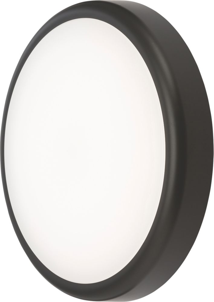 Image of Knightsbridge BT14ACTB Indoor & Outdoor Round LED CCT Adjustable Bulkhead Black 14W 1130 - 1260lm 
