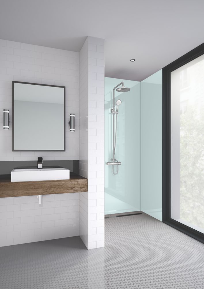 Image of Splashwall Bathroom Splashback Gloss Mist 600mm x 2420mm x 4mm 