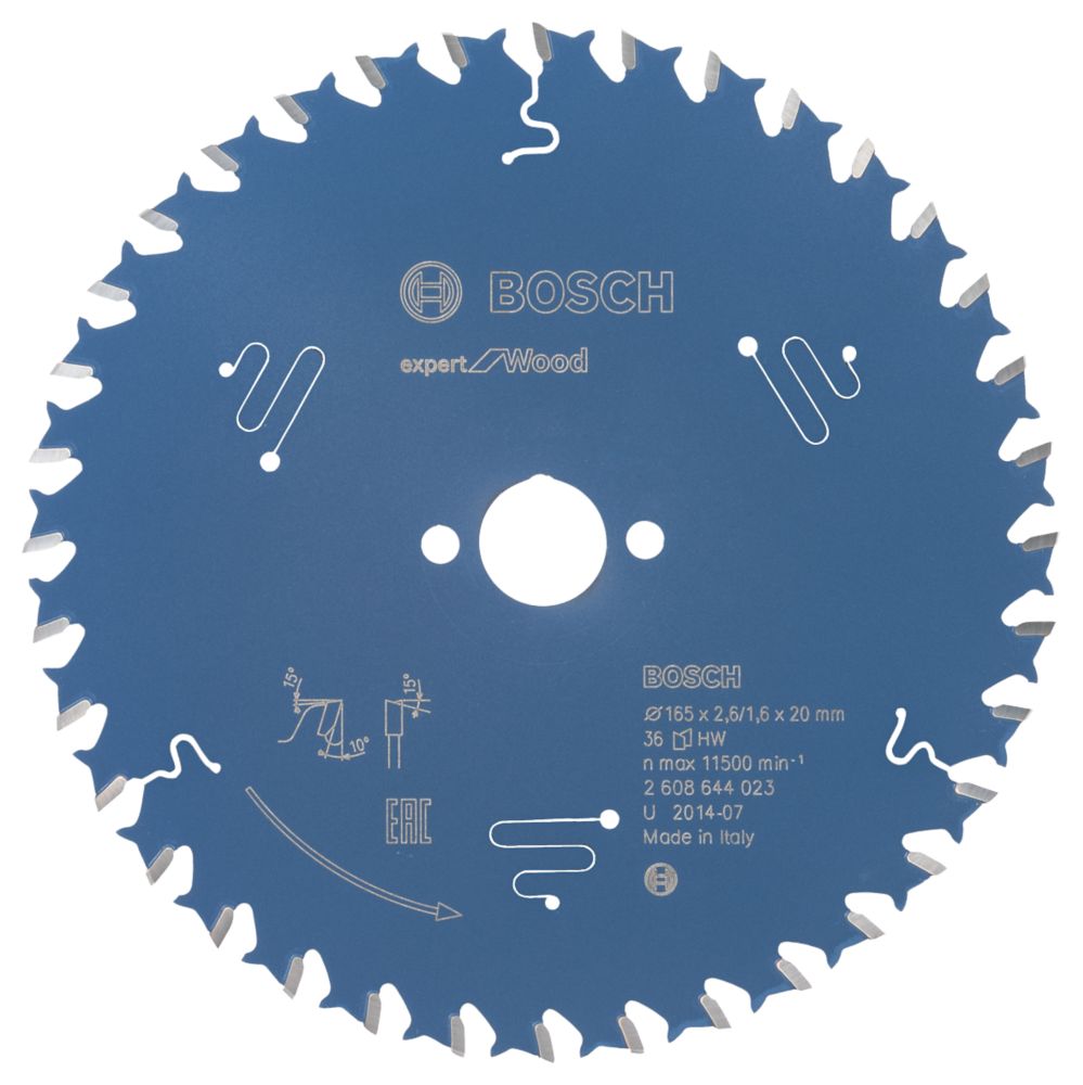 Image of Bosch Expert Wood Circular Saw Blade 165mm x 20mm 36T 