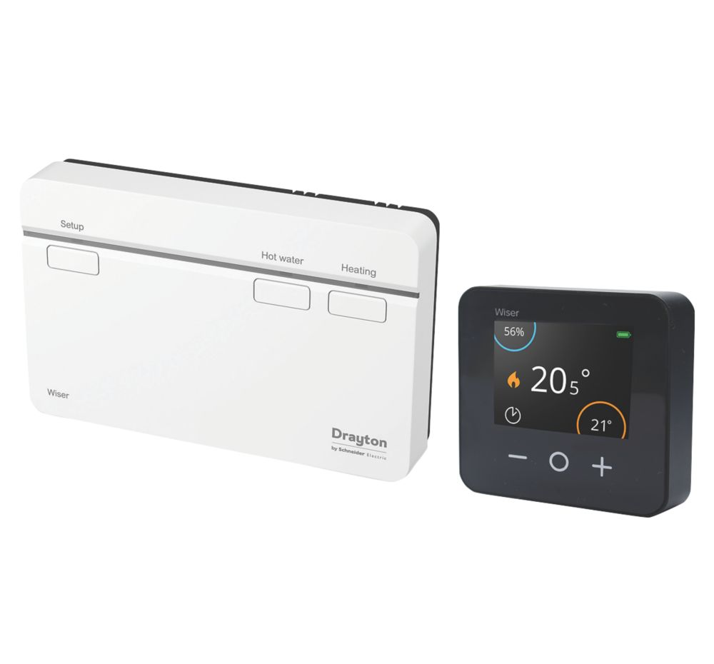 Image of Drayton Wiser Wireless Heating & Hot Water Internet-Enabled 2-Channel Smart Thermostat Kit Anthracite 