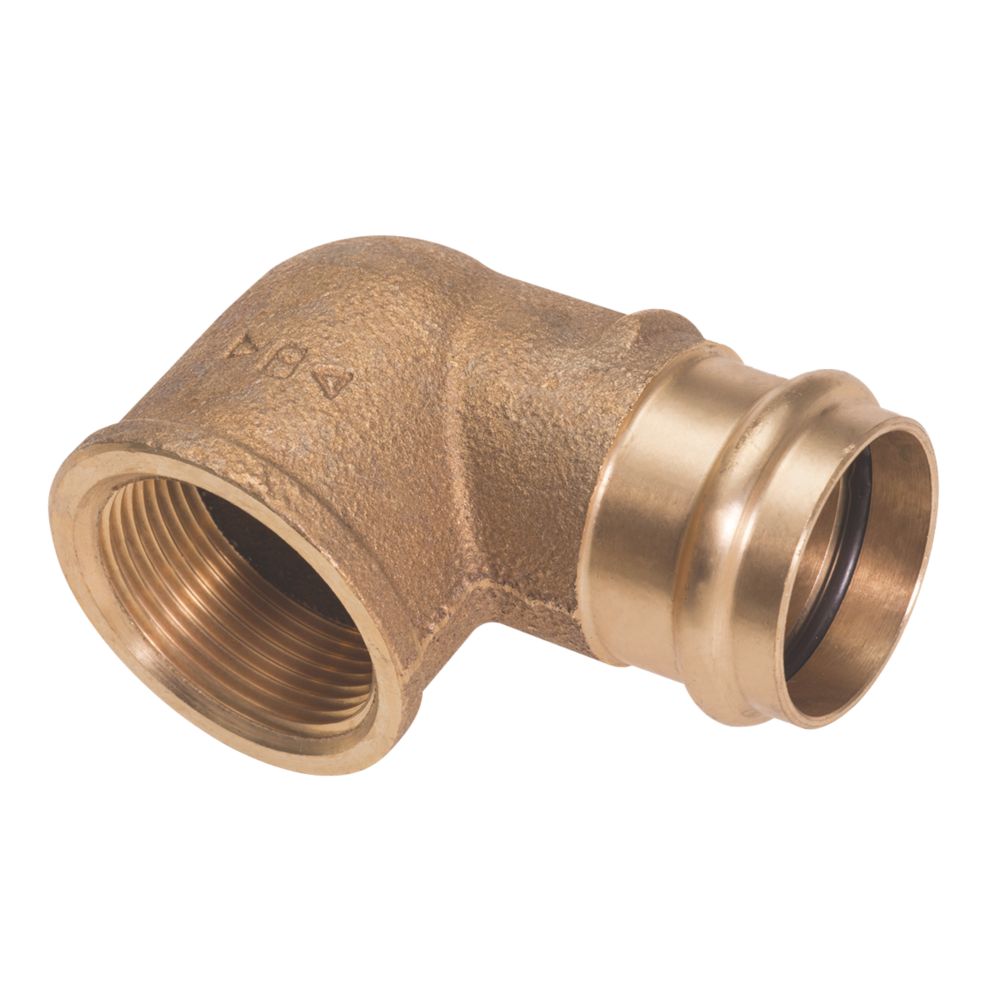 Image of Conex Banninger B Press Copper Press-Fit Adapting 90Â° Female Elbow 15mm x 1/2" 5 Pack 