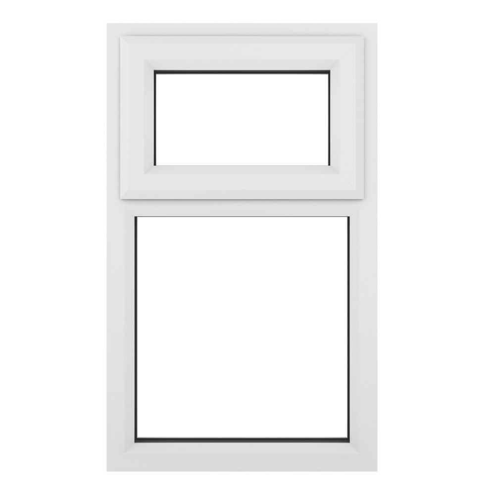 Image of Crystal Top Opening Clear Double-Glazed Casement White uPVC Window 610mm x 1040mm 