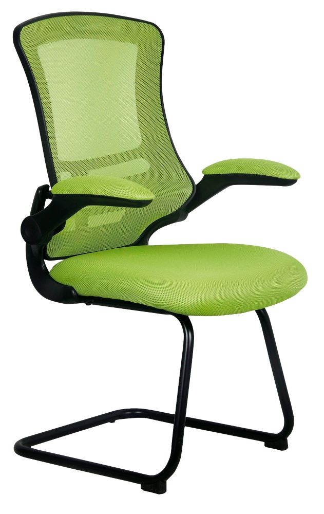 Image of Nautilus Designs Luna Medium Back Cantilever/Visitor Chair Green 