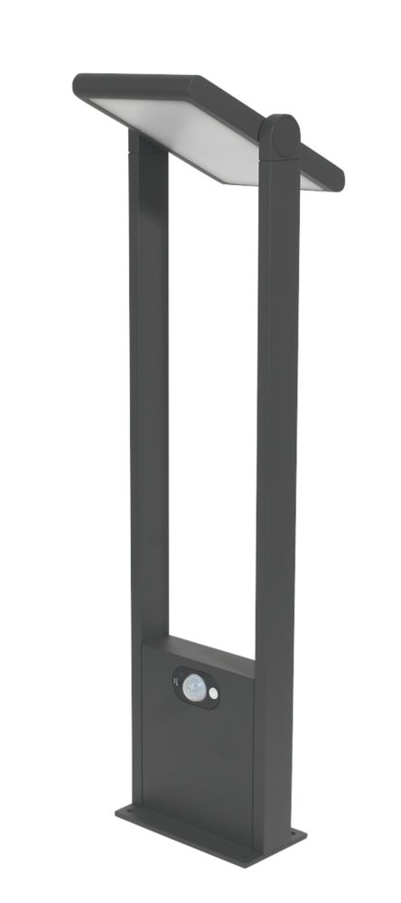 Image of 4lite 600mm Outdoor LED Solar Bollard Graphite 165lm 