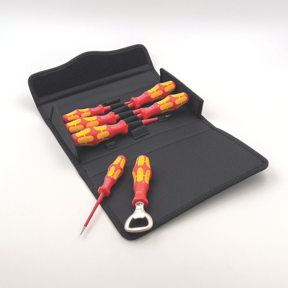 Image of Wera Kraftform 100iS/7 Mixed VDE Screwdriver Set 7 Pieces 