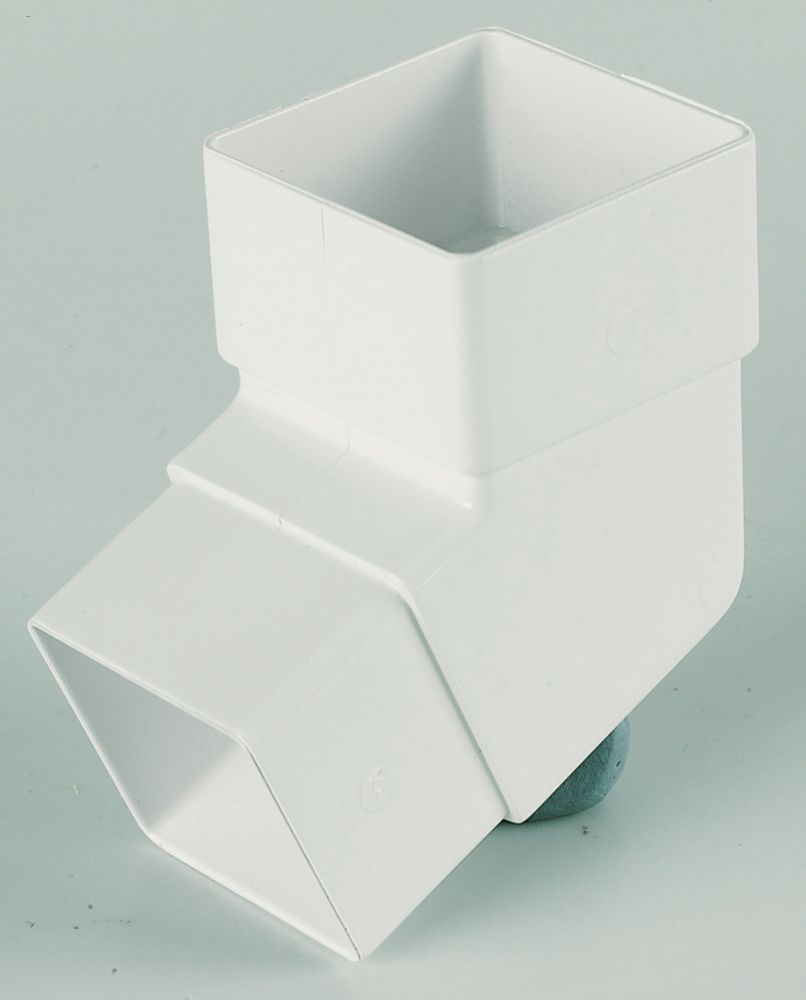 Image of FloPlast Square Line 112.5Â° Square Offset Bend White 65mm 