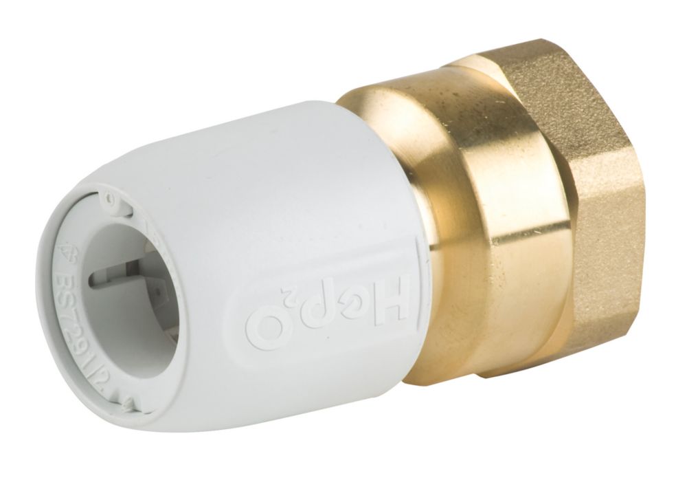 Image of Hep2O Plastic Push-Fit Adapting Female Coupler 15mm x 1/2" 