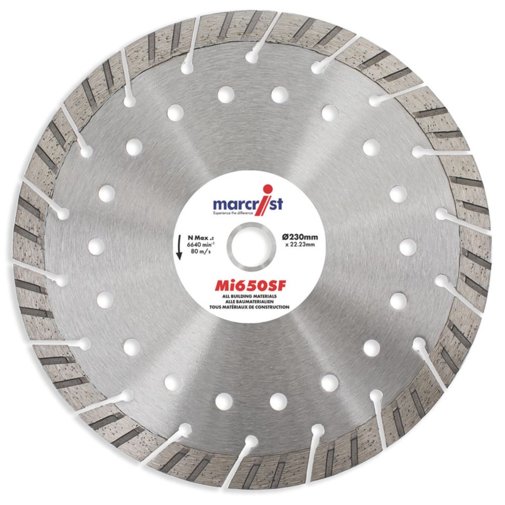 Image of Marcrist Multi-Material Segmented Diamond Blade 230mm x 22.2mm 