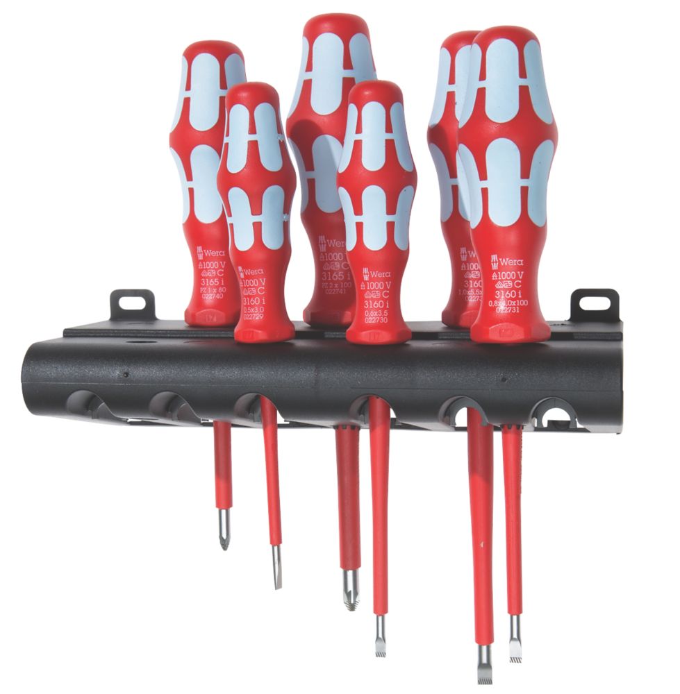 Image of Wera Kraftform Plus Mixed VDE Lasertip Screwdriver Set 6 Pieces 