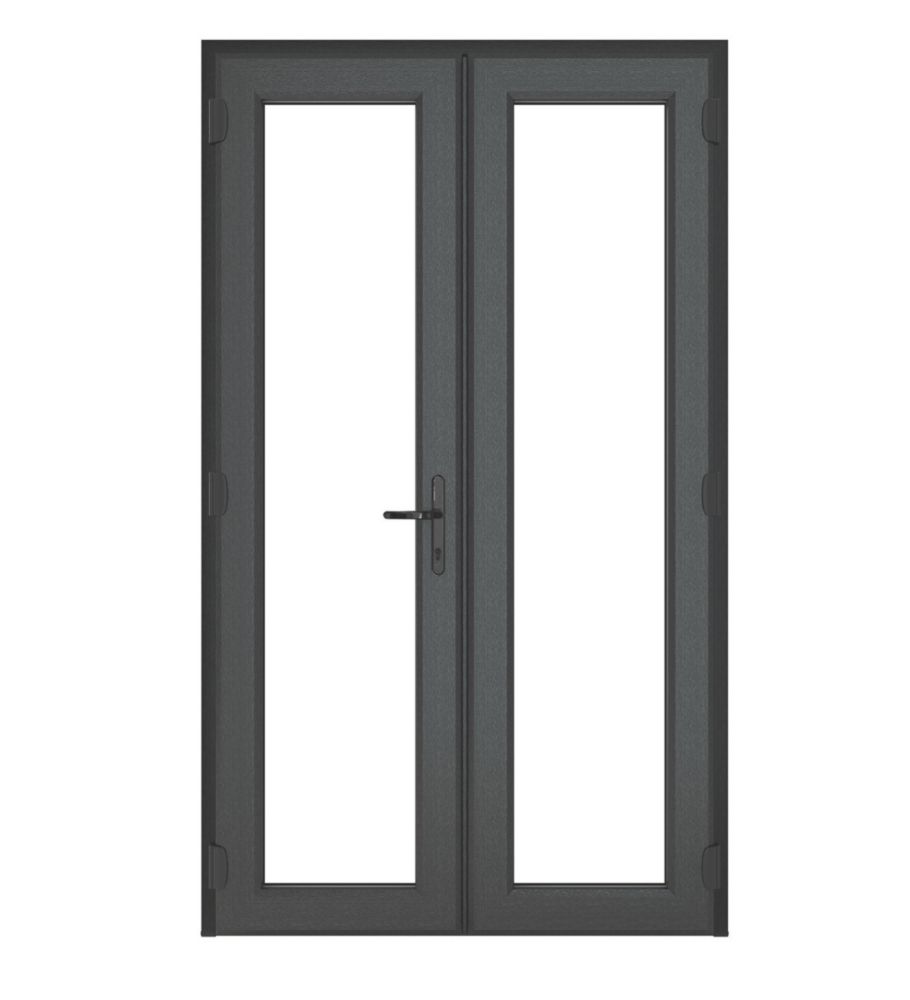 Image of Crystal Anthracite Grey uPVC French Door Set 2090mm x 1390mm 
