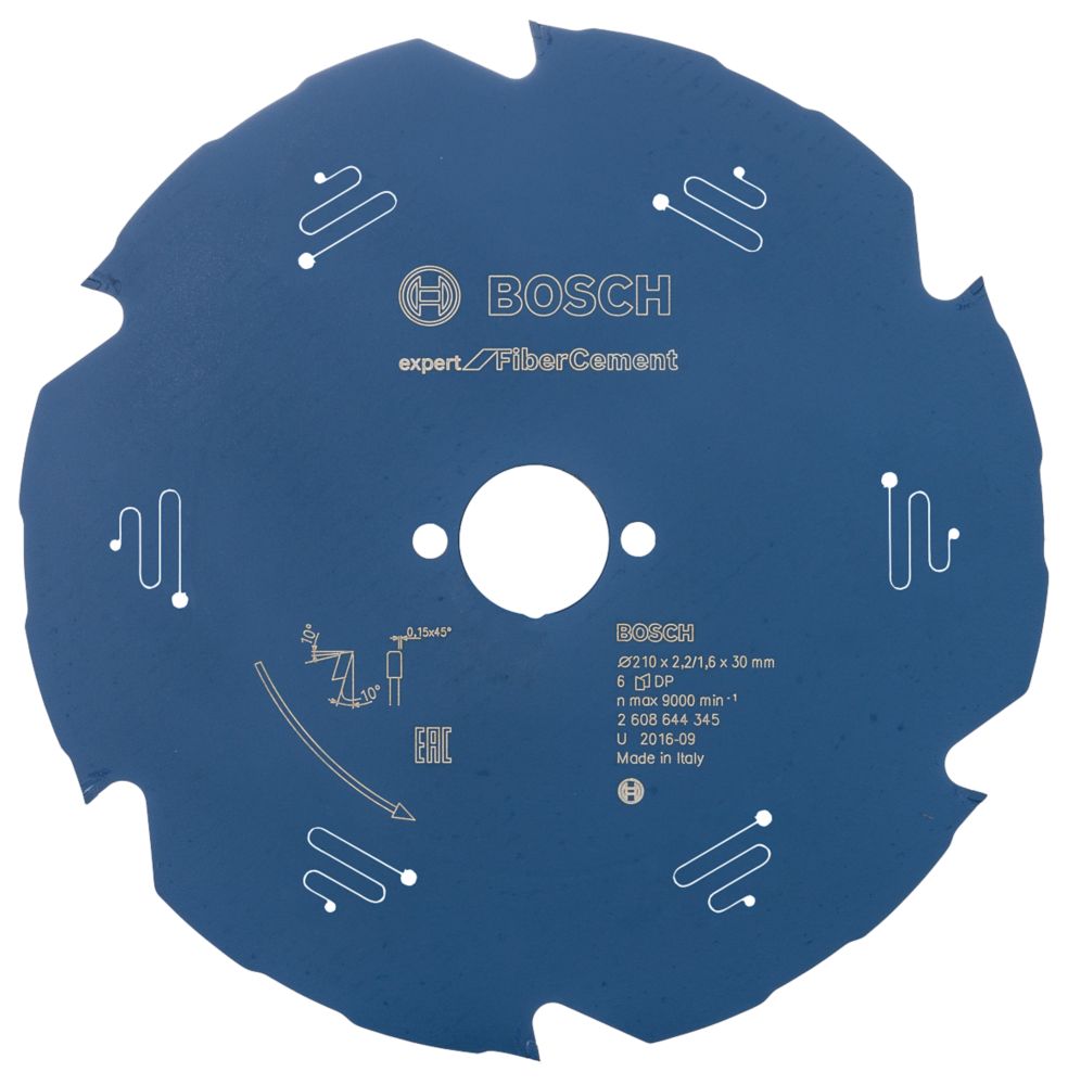 Image of Bosch Expert Fibre Cement Circular Saw Blade 210mm x 30mm 6T 