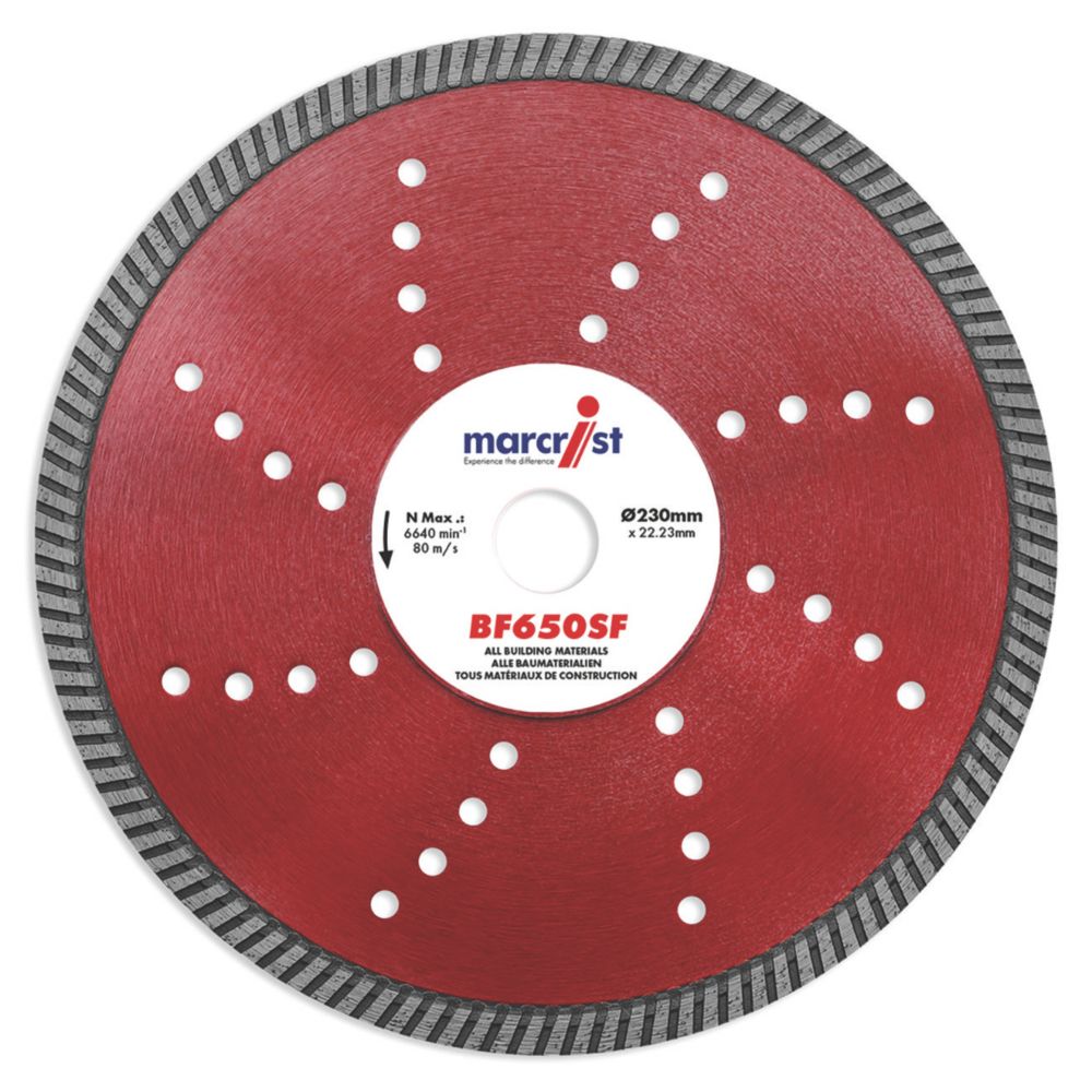 Image of Marcrist BF650SF Multi-Material Turbo Diamond Blade 230mm x 22.2mm 
