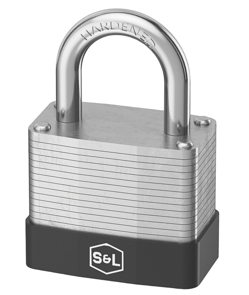 Image of Smith & Locke Laminated Steel Closed Shackle Combination Padlock Silver 40mm 