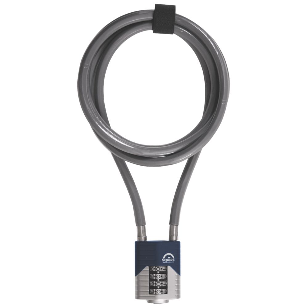 Image of Squire Die-Cast Steel Combination Cable Lock 1.8m x 10mm 