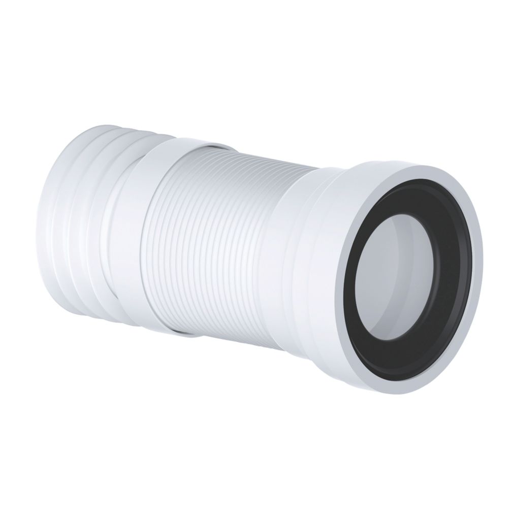 Image of Viva Slinky-Fit Flexible Straight WC Pan Connector White 240-500mm 