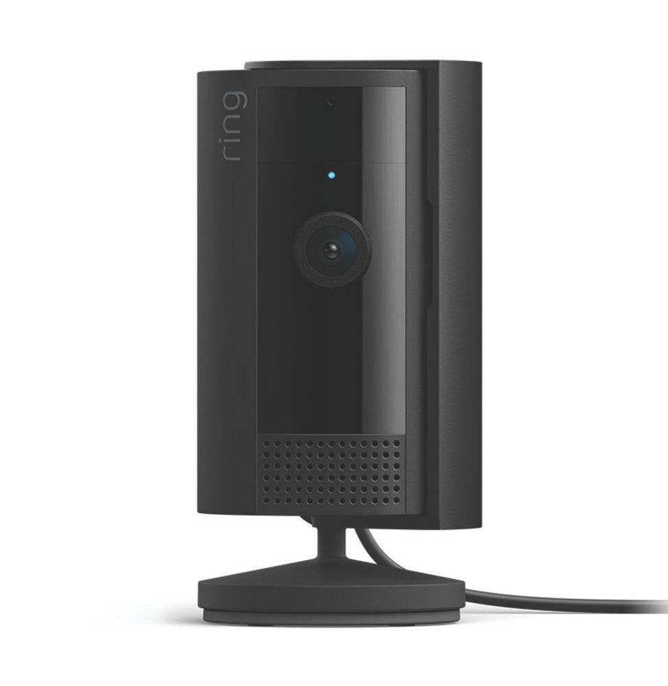 Image of Ring Mains-Powered Black Wired 1080p Indoor Cylinder Smart Camera 