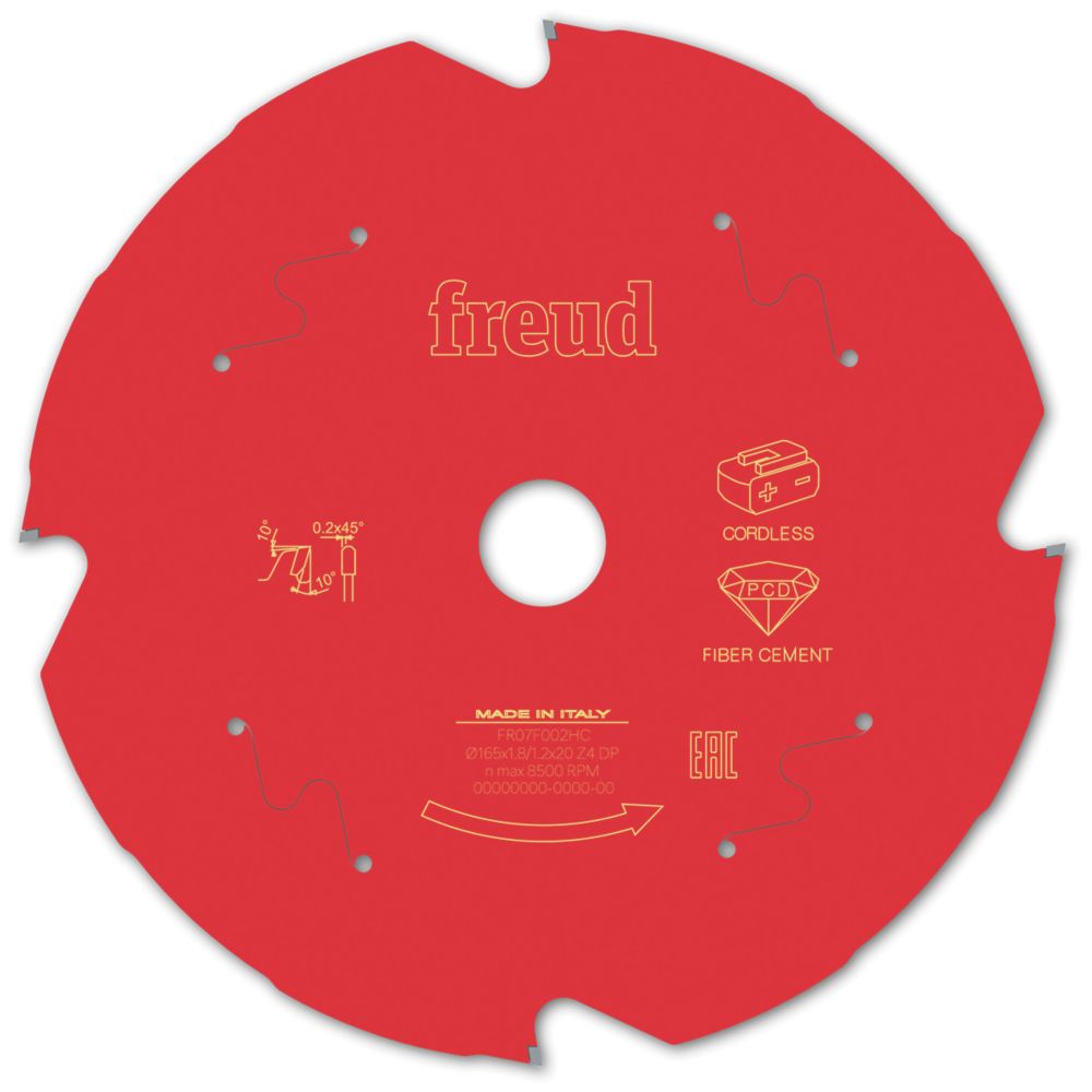 Image of Freud F03FS10096 Fibre Cement Circular Saw Blade 165mm x 20mm 4T 