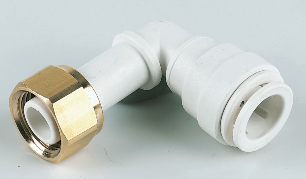Image of JG Speedfit Plastic Push-Fit Angled Tap Connector 15mm x 1/2" 