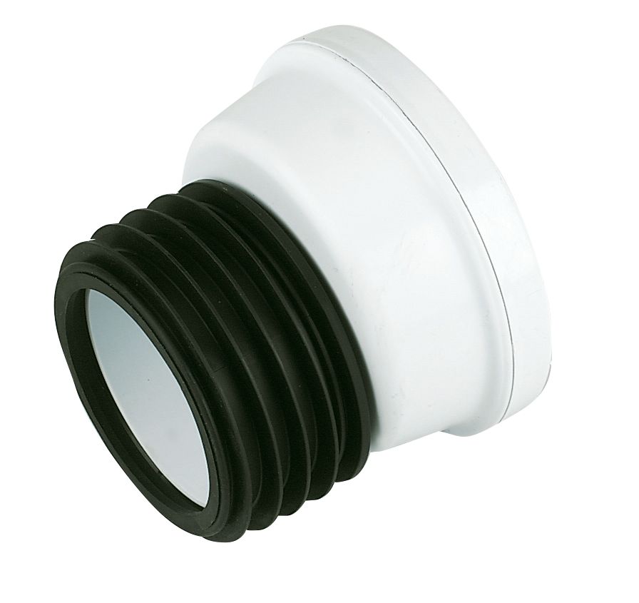 Image of FloPlast Rigid 17.5mm Offset Connector White 109mm 