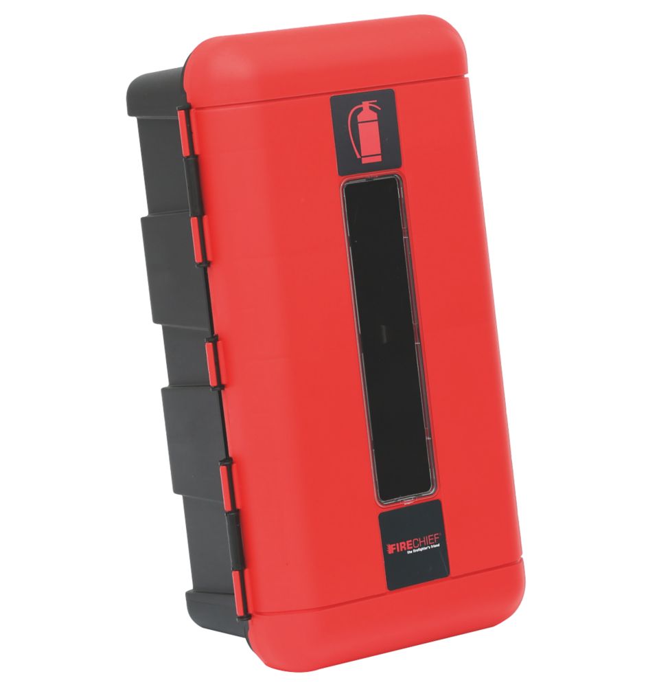 Image of Firechief 106-1000 Single Extinguisher Cabinet 335mm x 240mm x 620mm Red / Black 