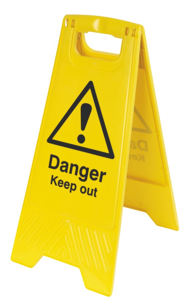 Image of Danger Keep Out A-Frame Safety Sign 600mm x 290mm 