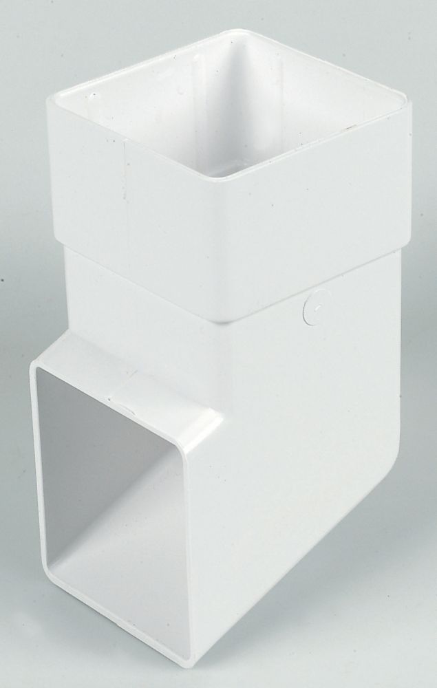 Image of FloPlast Square Line Square Shoe White 65mm 