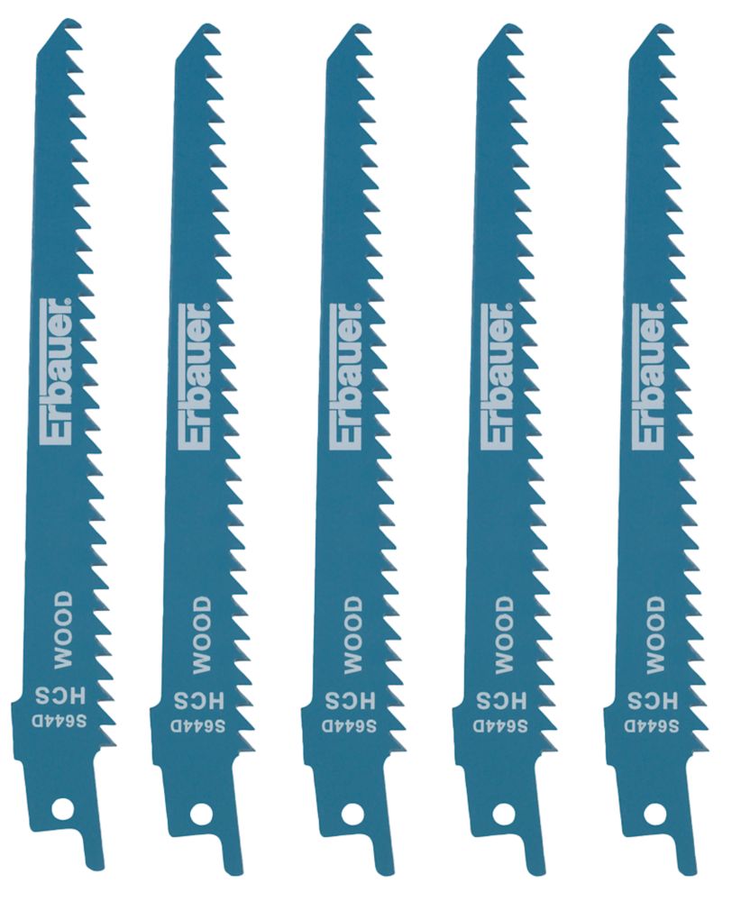 Image of Erbauer SRP95066-5pc S644D Multi-Material Reciprocating Saw Blades 150mm 5 Pack 