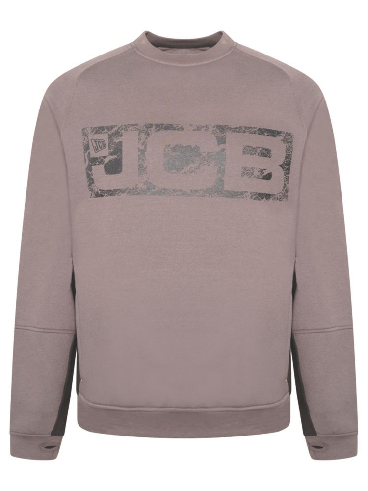 Image of JCB Trade Crew Sweatshirt Grey Large 42-44" Chest 