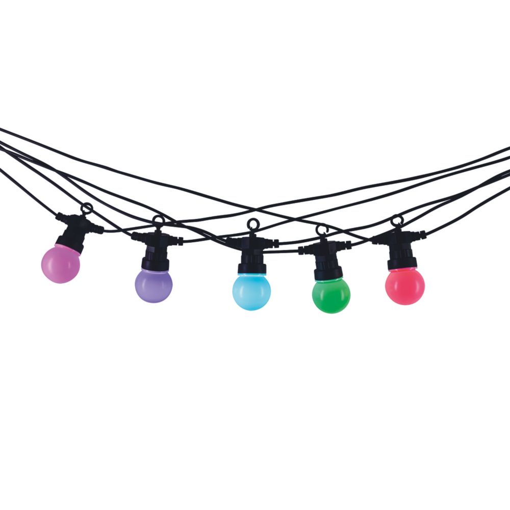 Image of TCP 10m Outdoor LED Festoon RGB Bluetooth Lights 4.5W 56lm 