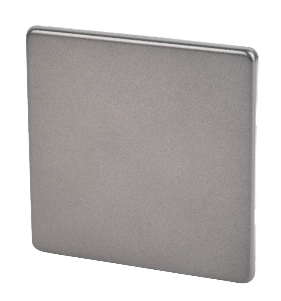 Image of Varilight 1-Gang Blanking Plate Slate Grey 