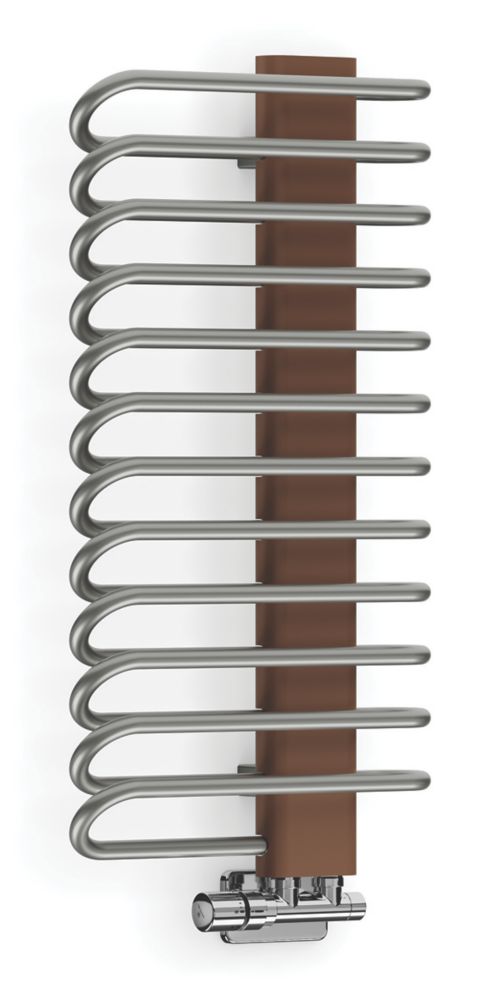 Image of Terma Michelle Designer Towel Rail 780mm x 400mm Grey / Copper 1244BTU 