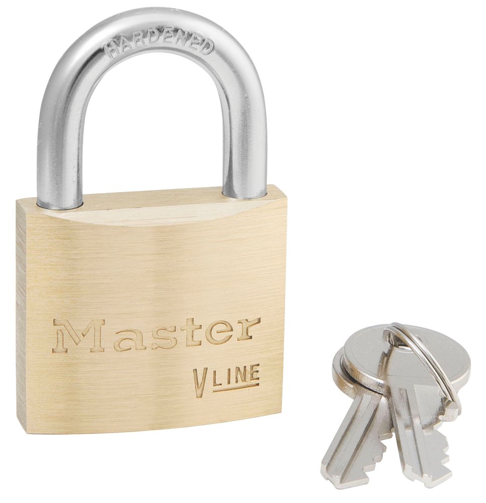 Image of Master Lock 4140KA V Line Brass Keyed Alike Padlock 40mm 