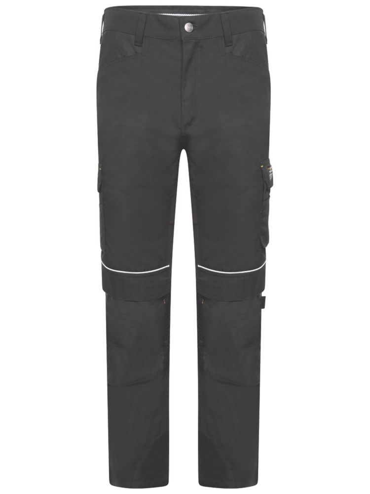 Image of JCB Trade Hybrid Stretch Trousers Black 36" W 32" L 