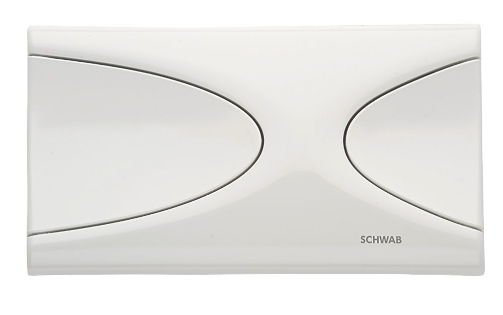 Image of Fluidmaster Schwab Targa 227605 Dual-Flush Flushing Plate White 