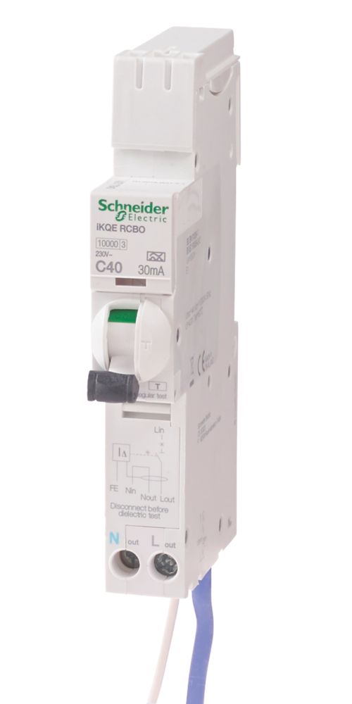 Image of Schneider Electric iKQ 40A 30mA SP & N Type C 3-Phase RCBOs 