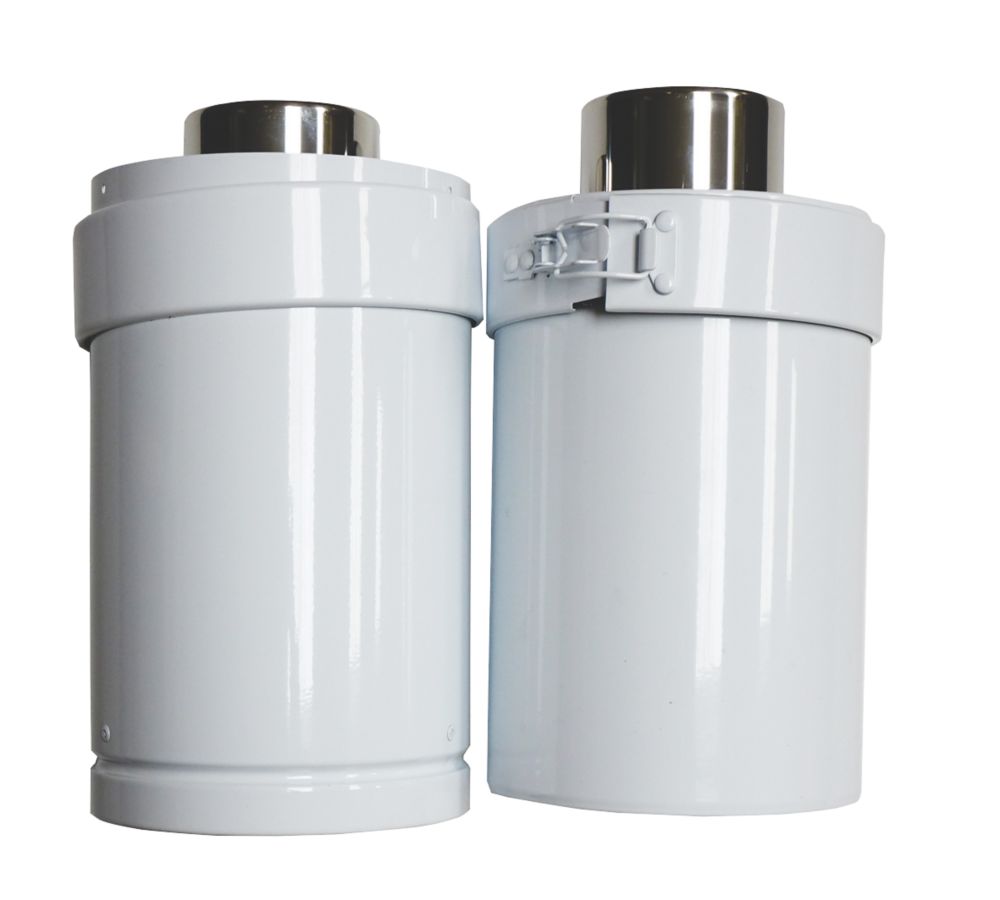 Image of Grant White Adjustable Balanced Flue Extension 180mm x 275-450mm 