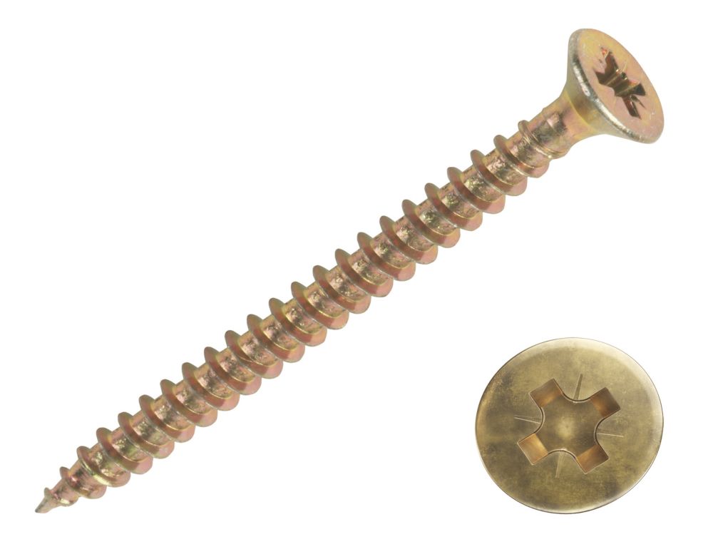 Image of Goldscrew PZ Double-Countersunk Self-Tapping Multipurpose Screws 4mm x 16mm 200 Pack 