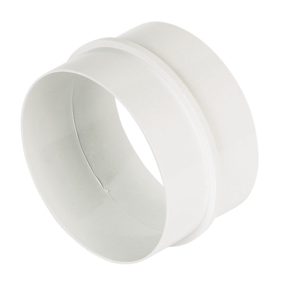 Image of Manrose Round Pipe Connector White 100mm 