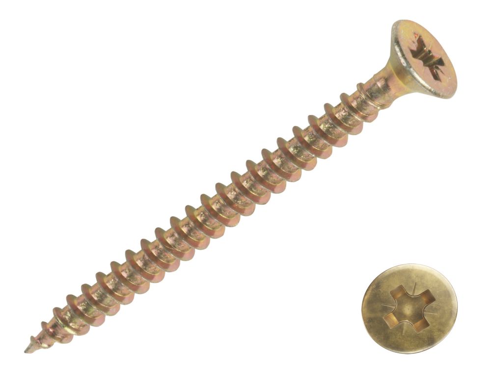 Image of Goldscrew PZ Double-Countersunk Self-Tapping Multipurpose Screws 5mm x 40mm 200 Pack 
