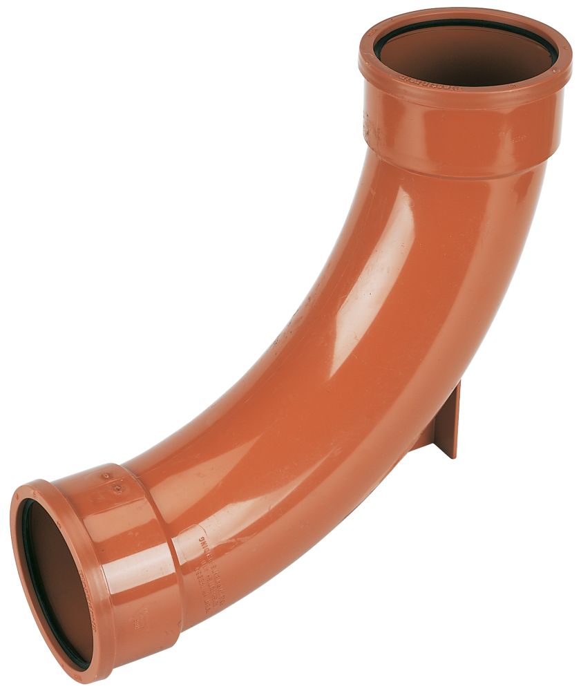 Image of FloPlast Push-Fit 87.5Â° Double Socket Rest Bend 110mm 